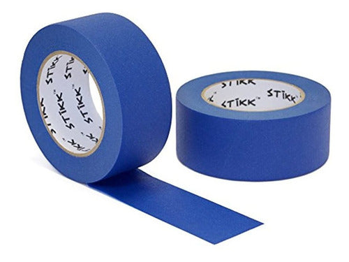 2pk 2 X 60yd Stikk Blue Painters Tape 14 Day Clean Release T 0