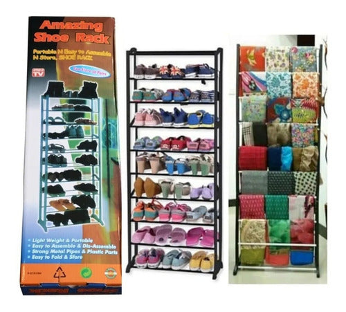 Mueble Organizador De Zapatos 30 Pares Botinero 10 Estantes 0