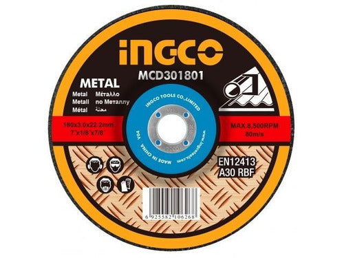 Ingco 4½'' Cutting Discs 1.2mm Metal Box of 10 Units 1