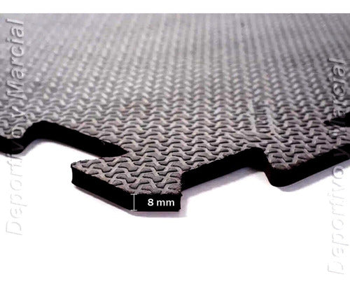 Evaplas High Traffic Interlocking Rubber Floor 80 x 80 cm Gym Colors 3