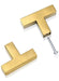 Brass Drawer Knobs Square T Bar - Tiradores De Metal Dorado 10 Un (bs8xx) 3