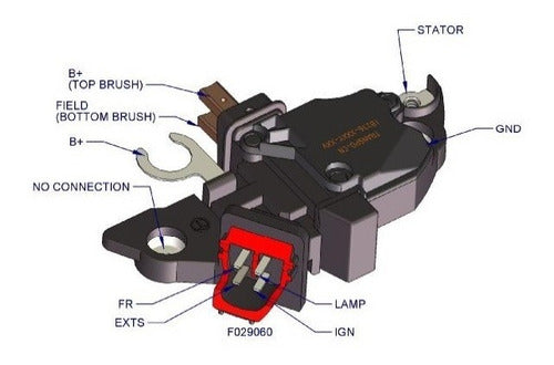 Regulador De Voltaje Para Toyota Corolla 1.6 1.8  4 Pines 3