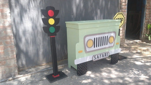 Foldable Painted Candy Jeep Safari Table 2