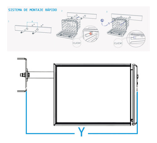 Anclaje Rapido Jgo Largo Y=822mm P/caja De Herramientas Plas 1