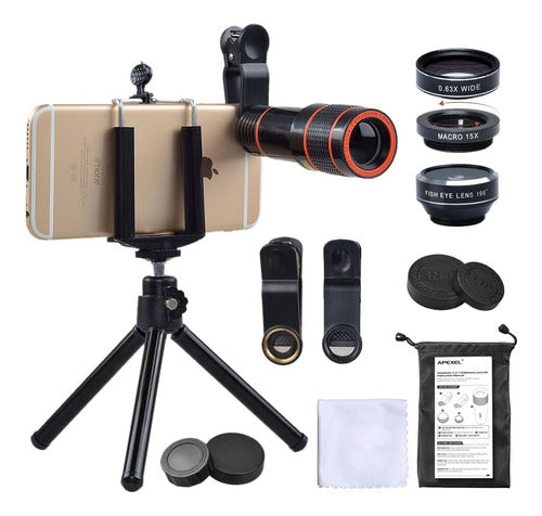 Zwish Universal 4-in-1 Cell Phone Camera Lens Kit with Clip and Tripod 0