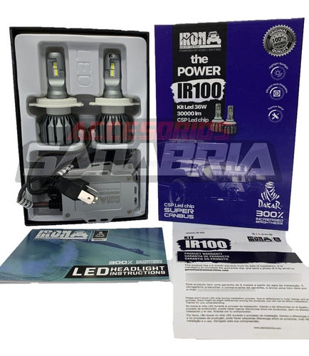 IRON LED KOBO LIGHTING Kit Led Cree Chip Csp Ir100 H4 Alta Y Baja Chevrolet Celta 5