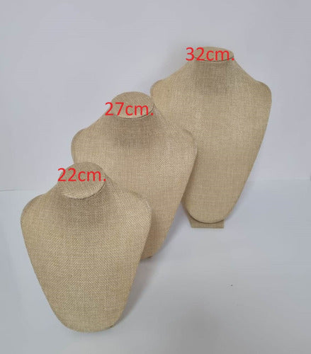 Exhibidor De Collares Beige De 32cm Cuello Para Exhibir 3