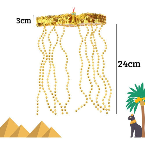 Party Store - Egyptian Gold Cleopatra Headband - Costume Accessories 3