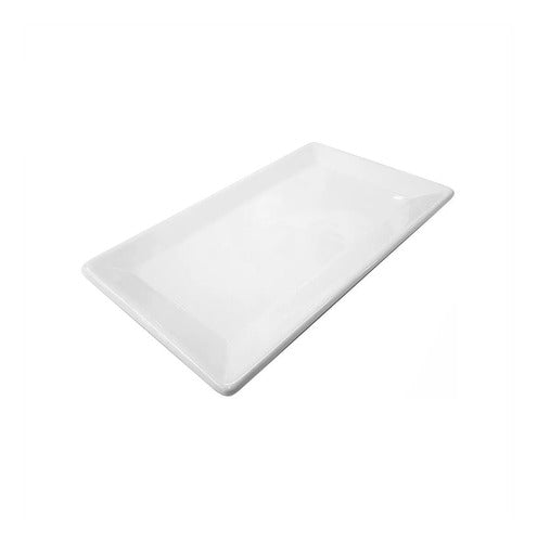 Moderno Bazar Fuente Grande Bandeja Ceramica Blanca Rectangular Hogar 0