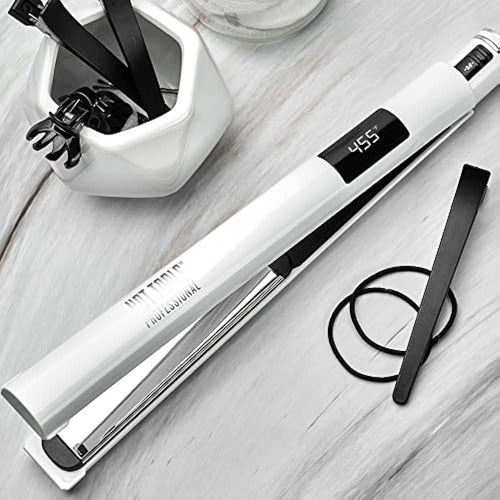 Hot Tools Pro Artist White Gold Digital Flat Iron, 1 Inch 3