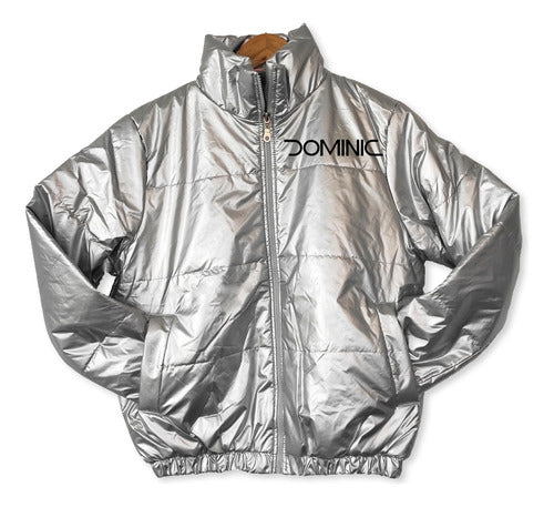 Women's Metallic Puffer Jacket with Warm Filling and Metal Zipper 3