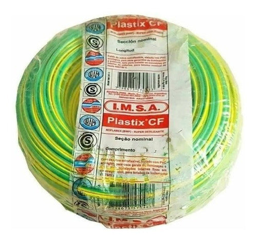 IMSA Rollo De 30 Mts - Plastix - Cf - 1x1,00mm2 - Verde/Amarillo 0