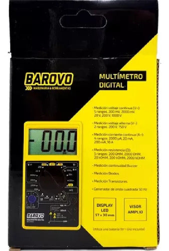 Barovo Digital Multimeter Tester Large Display School Buzzer 2