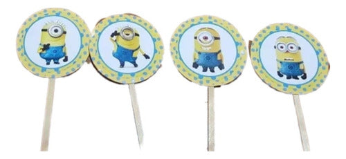 Toppers Para Cupcakes Minions O Personaje Que Quieras X10 0