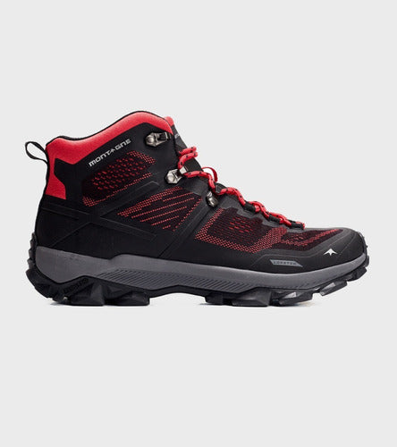 Montagne Bota Montagne Trekking Lorster Hombre Impermeable Rojo 0