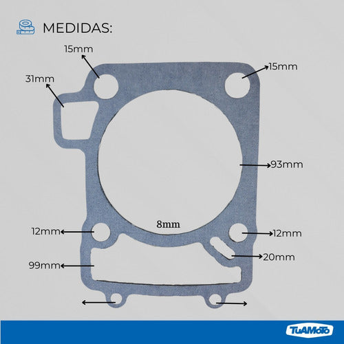 Bajaj Cylinder Base Gasket Original for Rouser Ns 200 4