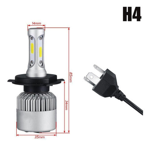 Mercadolider Importaciones H4 Cree LED Headlight Kit 7600lm 40w Pair 2