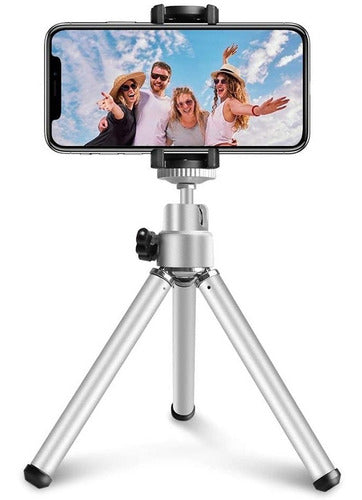 Tripode Celular Aluminio + Adaptador Camara Selfie Kit 0