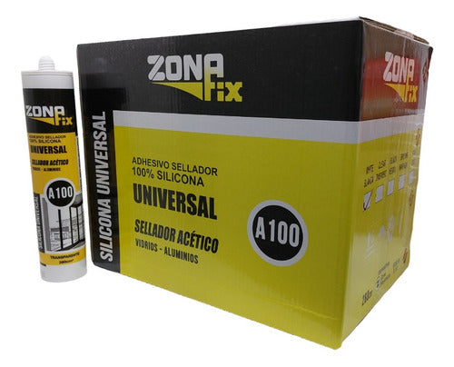 ZONAFix 24 Acetic Silicone Sealants A100 Transparent 280cm3 0