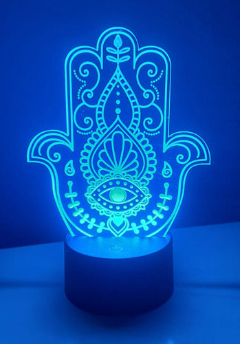 Invitame Creaciones LED Night Light Hand of Fatima 6