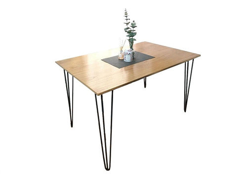 La Gala Furnitures Hairpin Modern Dining Table - Industrial - 120 X 80 cm 0