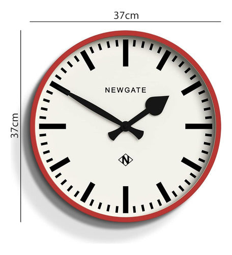 Newgate® Reloj De Pared Ferroviario Número Tres - Reloj Redo 1