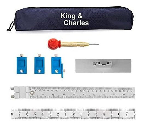 King&Charles Cabinet Hardware Jig - Hardware Template Tool for Furniture Handles 1