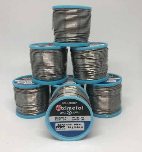 Eximetal Soldering Tin 60/40 0.7 Mm Wire 100g Pack of 5 1