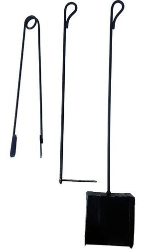 Parrilla Juegos Grill Set 3 Pieces - Iron Spatula, Tongs, and Poker 1