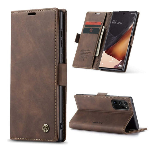 Kowauri Galaxy Note 20 Ultra Case, Brown Wallet Leather 0