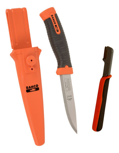 Bahco Combo Kit Cuchillo 2446 Con Funda + Afilador SHARP-X 0