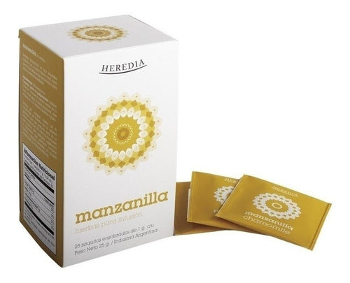 Heredia Chamomile Tea Pack of 6 Boxes, 25 Bags Each 0