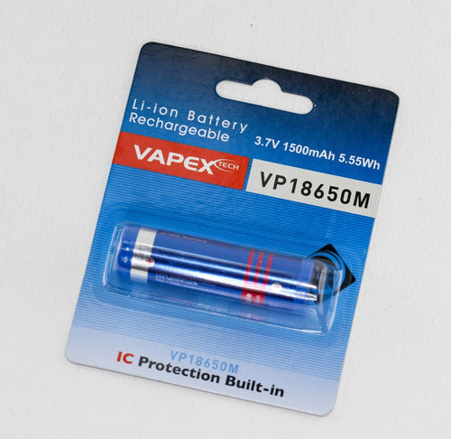 Vapex Pila Bateria Recargable 18650 3.7V 1500mAh Real Gtia VP Htec 3