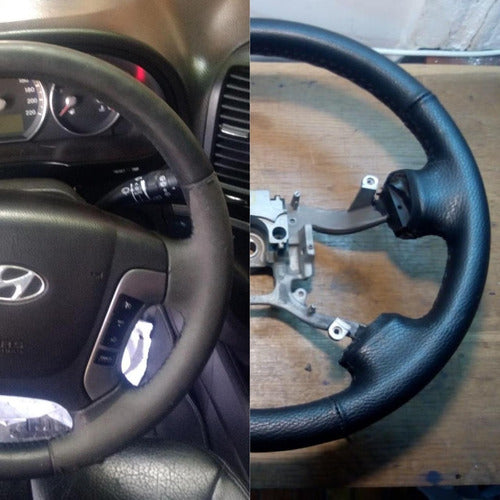 Hyundai Genuine Leather Steering Wheel Upholstery Monserrat Capital 0