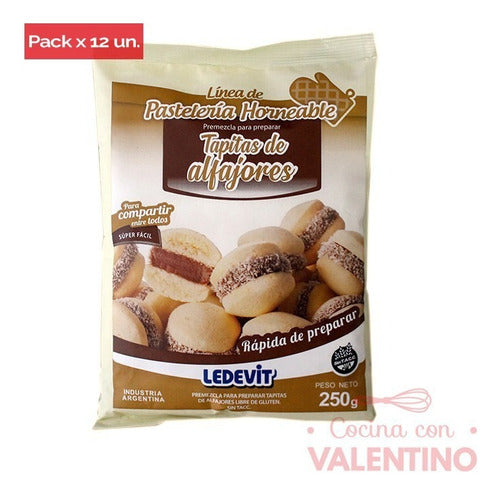 Mix Tapitas De Alfajor Ledevit 250gr Pack 12 Un. - Valentino 0