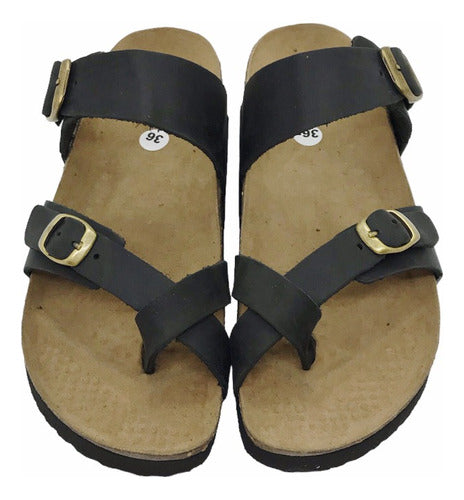 Zarpas Women's Leather Birk Sandals Comfortable Lightweight Klein 3