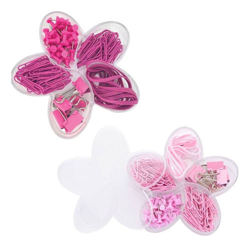 Kit De Clips E Alfinetes Flor De Lotus Pink - Molin 0