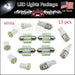 13pcs Led De3175 31mm Kit De Paquete Interior De Luces En T1 1