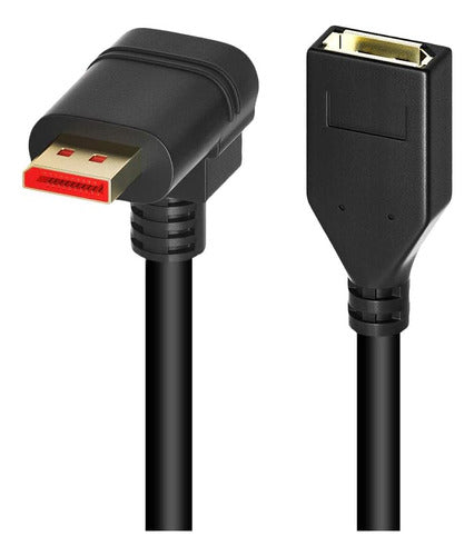 Alyydbg DisplayPort 1.4 Extension Cable 90 Degree Angle Male to Female 0