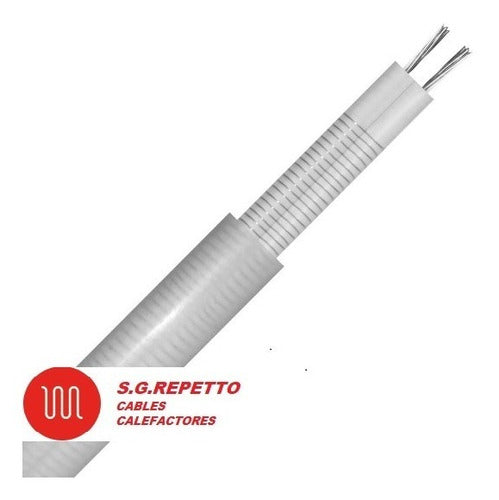 S.G.REPETTO Cable Calefactor Silic Desague Evaporador 220v 40w/mt 2 Mts 2