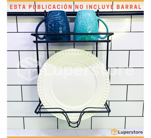 Luperstore Secaplatos Chico Colgante 4 Platos Grandes Cocina Negro 1