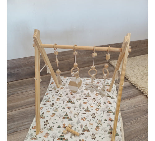 MAPACHE.OK Montessori Baby Gym with Mat + Gift Rattle! 0