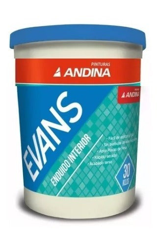 Andina Evans Antihongo Interior Putty 20 Liters 30kg 0