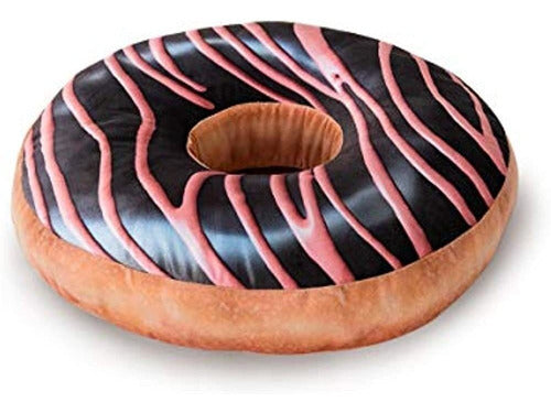 Hyseas Round Pillow 14 Inches Donut Pink Chocolate 1