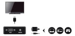 VGA to HDMI Mini Full-HD 1080p Converter White DMI Mini Full 2