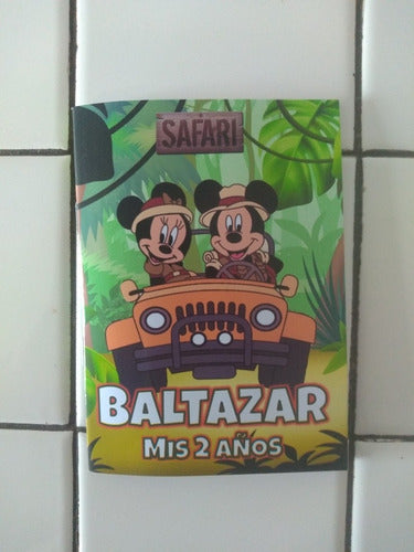 Mickey Safari Souvenir 10 Coloring Books and 10 Short Personalized Pencils x6 1