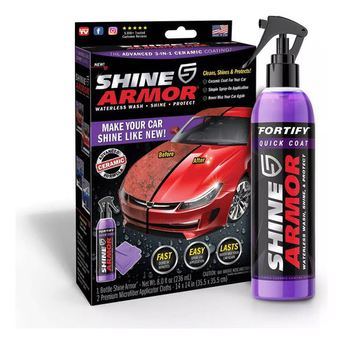 Shine Armor Tratamiento Cerámico 3en1 Usa Limpia Protege Brillo Extremo 0