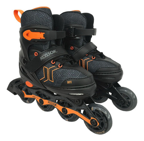 Kossok Rollers 4 Ruedas 3 En 1 Bota Ajustable Onix + Protecciones 1