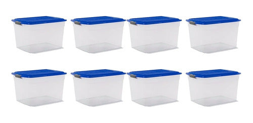 8 Stackable Organizing Boxes 34L Colombraro Plastic Containers 7