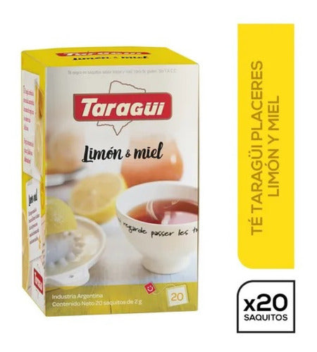 Té Taragüi Placeres Limón Y Miel 20 Sobres De 2 Gramos 0